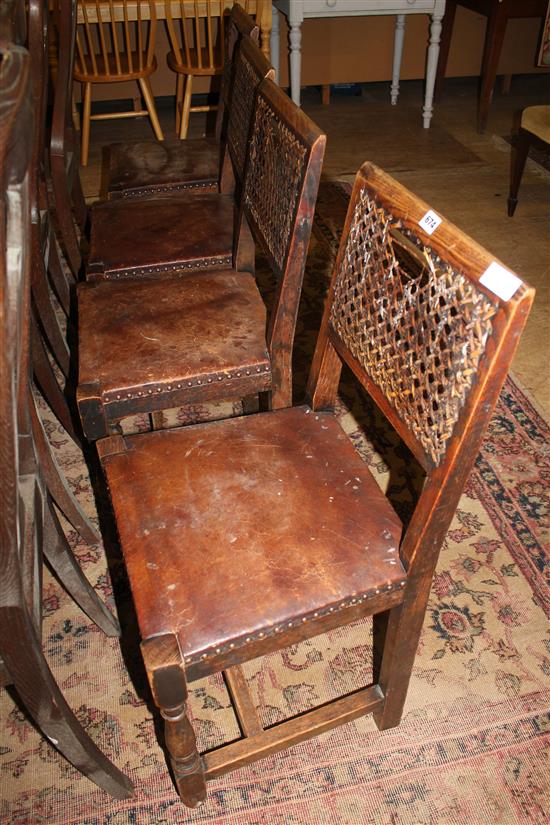 4 leather seat chairs A/F